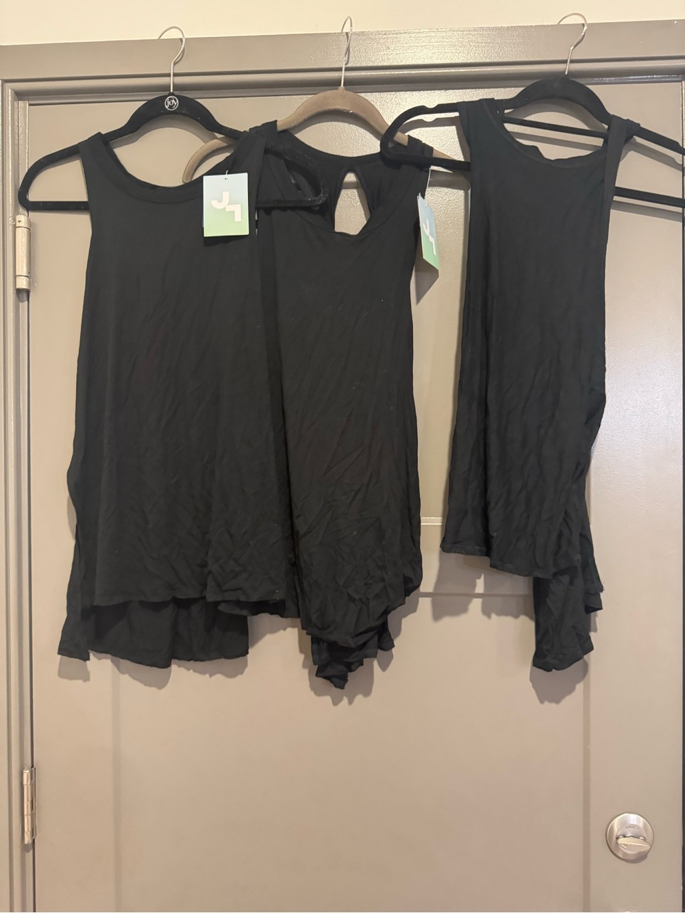 TWO (2) JoyLab Black Racerback & Scoop Tank Top for ONE PRICE - Picture 2 of 6